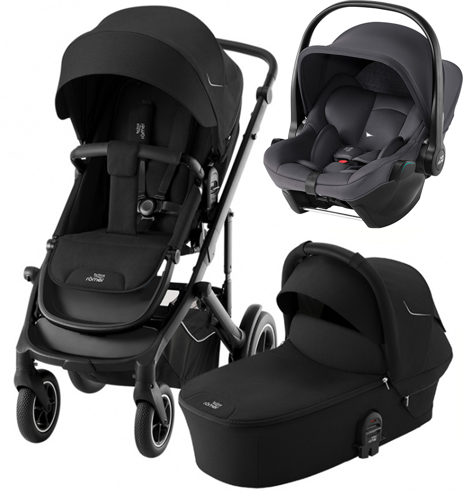 Britax Romer Коляска 3-в-1 Smile 5Z с автокреслом Baby-Safe Core (Britax Romer Коляска 3-в-1 Smile 5Z с автокреслом Baby-Safe Core (Classic Space Black | Midnight Grey))