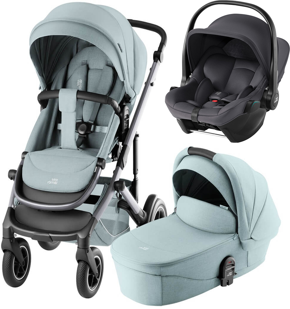 Britax Romer Коляска 3-в-1 Smile 5Z с автокреслом Baby-Safe Core (Britax Romer Коляска 3-в-1 Smile 5Z с автокреслом Baby-Safe Core (Stule Harbor Blue | Midnight Grey))