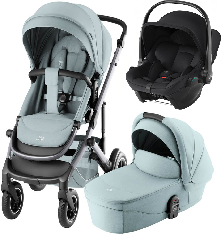 Britax Romer Коляска 3-в-1 Smile 5Z с автокреслом Baby-Safe Core (Britax Romer Коляска 3-в-1 Smile 5Z с автокреслом Baby-Safe Core (Style Harbor Blue | Space Black))