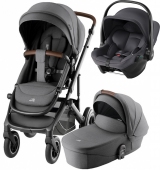 Britax Romer Коляска 3-в-1 Smile 5Z с автокреслом Baby-Safe Core (Style Mineral Grey | Midnight Grey)