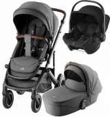 Britax Romer Коляска 3-в-1 Smile 5Z с автокреслом Baby-Safe Core (Style Mineral Grey | Space Black)