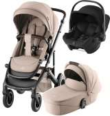Britax Romer Коляска 3-в-1 Smile 5Z с автокреслом Baby-Safe Core (Style Teak | Space Black)
