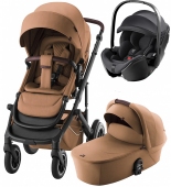 Britax Romer Коляска 3-в-1 Smile 5Z с автокреслом Baby-Safe Pro (LUX Warm Caramel | Deep Black)