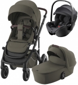 Britax Romer Коляска 3-в-1 Smile 5Z с автокреслом Baby-Safe Pro (LUX Urban Olive | Deep Black)