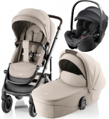 Britax Romer Коляска 3-в-1 Smile 5Z с автокреслом Baby-Safe Pro (STYLE Teak | Deep Black)